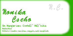 monika cseho business card